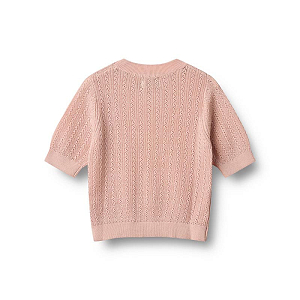 Футболка вязаная Wheat "Alva Powder", розовая пыльца